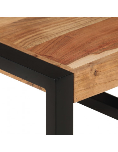 Tavolini Impilabili 3 pz in Legno Massello e Finitura Sheesham