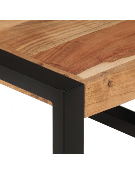 Tavolini Impilabili 3 pz in Legno Massello e Finitura Sheesham