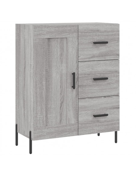 Credenza Grigio Sonoma 69,5x34x180 cm in Legno Multistrato
