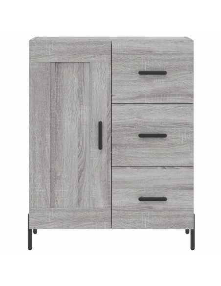 Credenza Grigio Sonoma 69,5x34x180 cm in Legno Multistrato