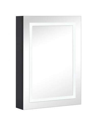 Armadietto Bagno con Specchio e LED 50x13x70 cm