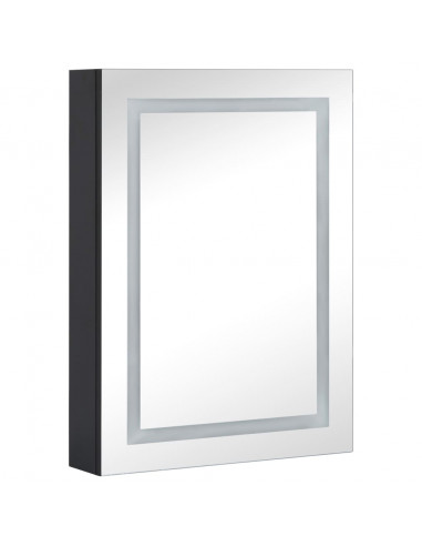 Armadietto Bagno con Specchio e LED 50x13x70 cm