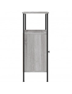 Comodino Grigio Sonoma 41x31x80 cm in Legno Multistrato