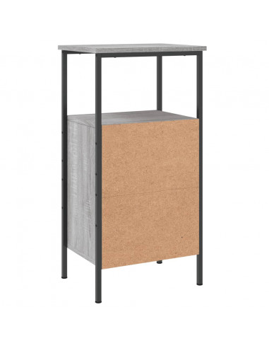 Comodino Grigio Sonoma 41x31x80 cm in Legno Multistrato