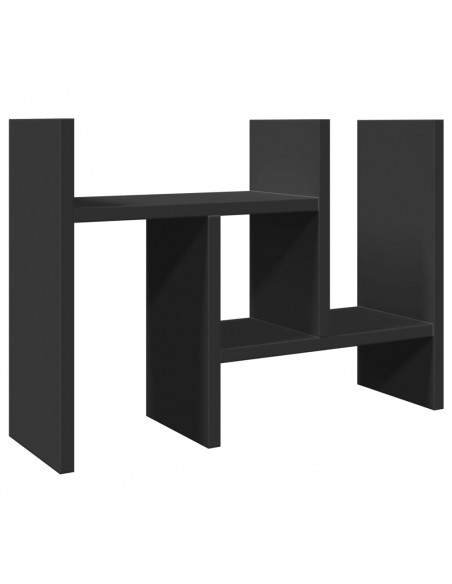 Organizer Scrivania Nero 34,5x15,5x35,5 cm in Legno Multistrato