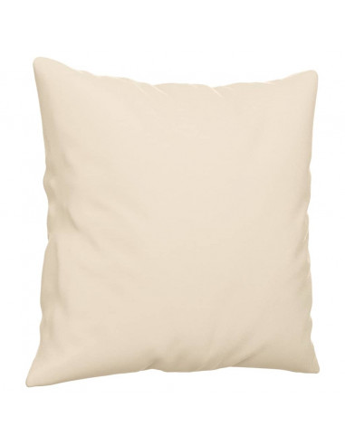 Divano a 2 Posti con Cuscini Beige 140 cm Tessuto Microfibra