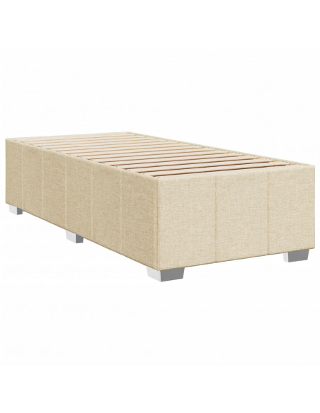 Giroletto a Molle con Materasso Crema 100x200 cm in Tessuto