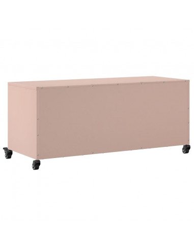 Mobile TV Rosa 100,5x39x43,5 cm in Acciaio Laminato a Freddo