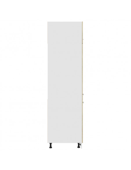 Mobile per Frigo Rovere Sonoma 60x57x207 cm Legno Multistrato