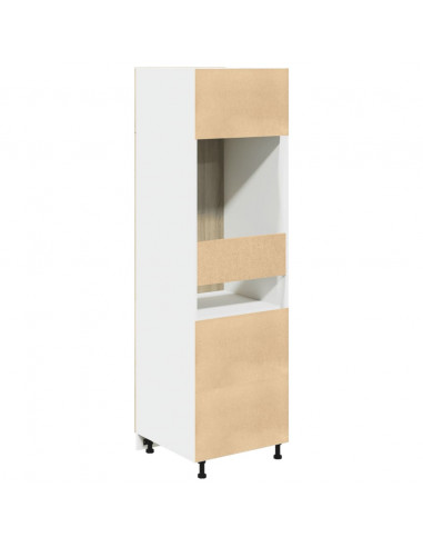 Mobile per Frigo Rovere Sonoma 60x57x207 cm Legno Multistrato