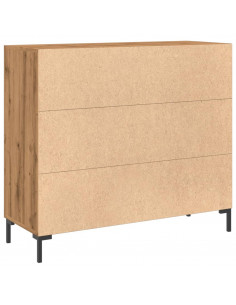 Credenza Rovere Artigianale 90x34x80 cm in Legno Multistrato 2