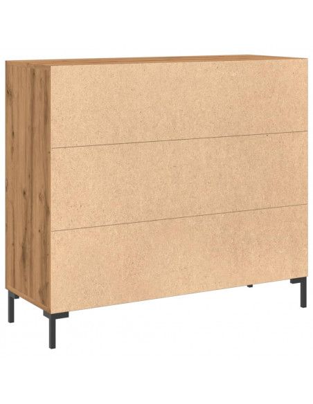 Credenza Rovere Artigianale 90x34x80 cm in Legno Multistrato