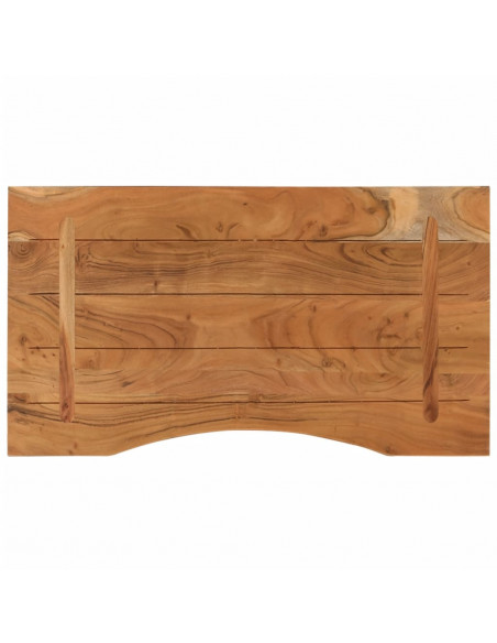 Piano Scrivania 80x50x2,5 cm Rettangolare Legno Massello Acacia