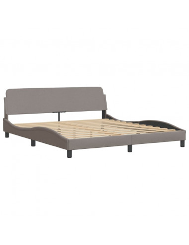Letto con Materasso Tortora 180x200 cm in Tessuto