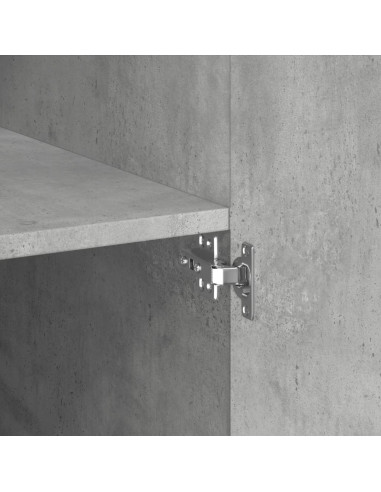 Armadietto Grigio Cemento 70x42,5x225 cm in Legno Multistrato