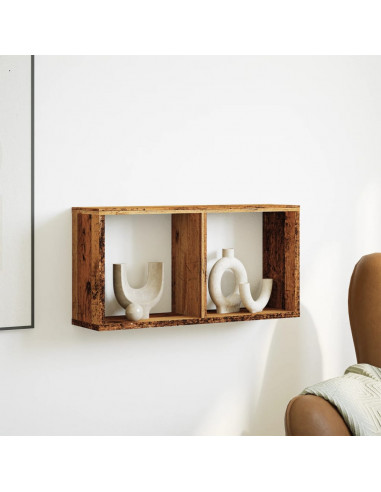 Mobile a Parete 60x16x30 cm Legno Antico in Legno Multistrato