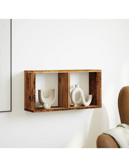 Mobile a Parete 60x16x30 cm Legno Antico in Legno Multistrato