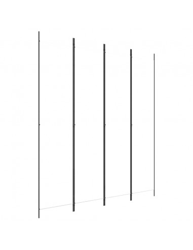 Divisorio a 4 Pannelli Bianco 200x220 cm Tessuto