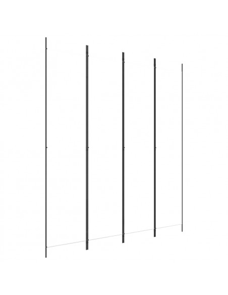 Divisorio a 4 Pannelli Bianco 200x220 cm Tessuto