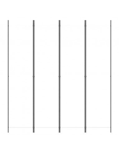 Divisorio a 4 Pannelli Bianco 200x220 cm Tessuto