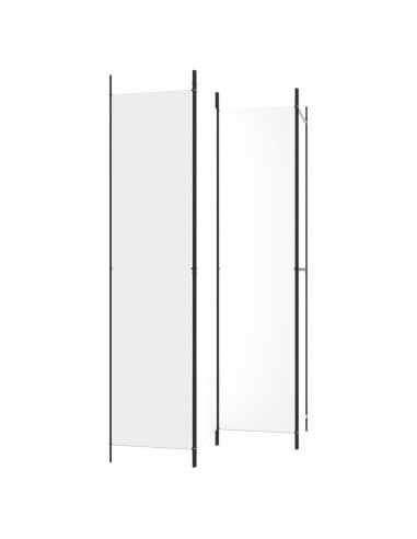 Divisorio a 4 Pannelli Bianco 200x220 cm Tessuto