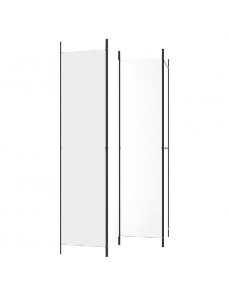 Divisorio a 4 Pannelli Bianco 200x220 cm Tessuto