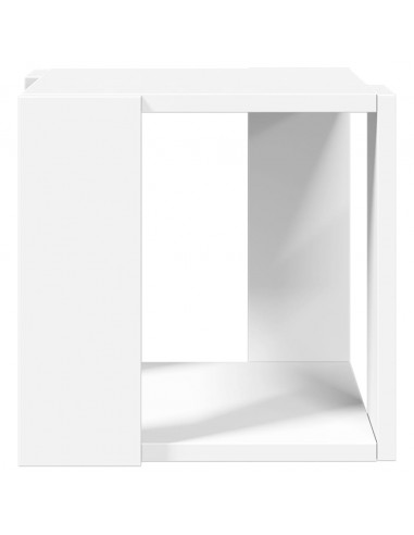Tavolino da Salotto Bianco 32x32x30 cm in Legno Multistrato