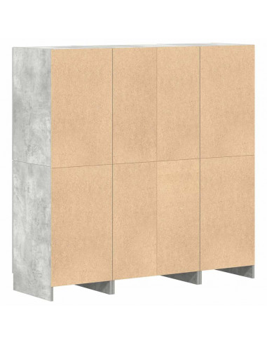 Set di Mobili da Cucina 3 pz Grigio Cemento in Truciolato