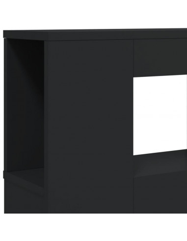 Testiera LED Nera 180x18,5x103,5 cm Legno Multistrato