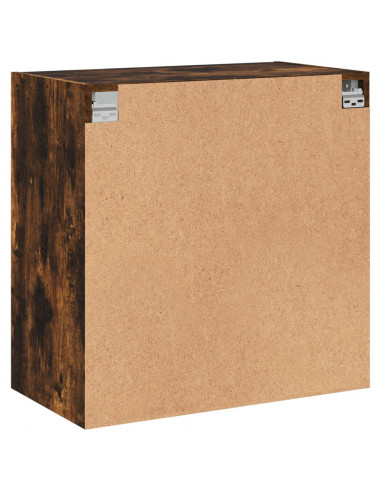 Mobile a Muro con Ante in Vetro Rovere Fumo 68x37x68,5 cm