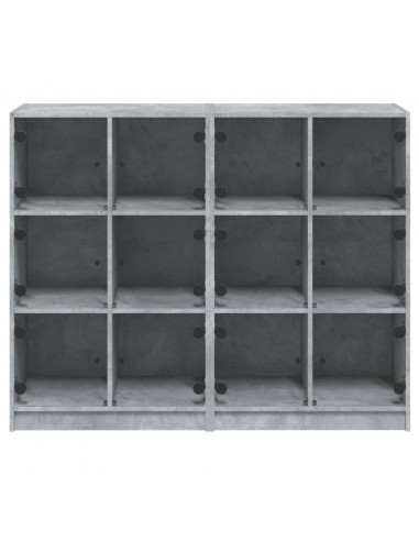 Libreria Ante Grigio Cemento 136x37x109 cm in Legno Multistrato