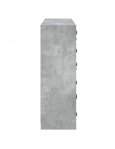 Libreria Ante Grigio Cemento 136x37x109 cm in Legno Multistrato