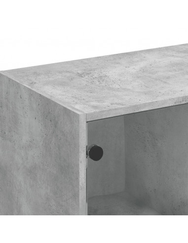 Libreria Ante Grigio Cemento 136x37x109 cm in Legno Multistrato