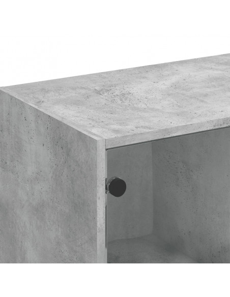 Libreria Ante Grigio Cemento 136x37x109 cm in Legno Multistrato