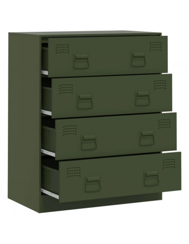 Credenza Verde Oliva 67x39x83 cm in Acciaio