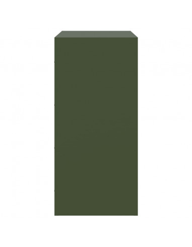 Credenza Verde Oliva 67x39x83 cm in Acciaio