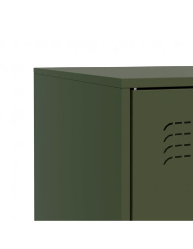 Credenza Verde Oliva 67x39x83 cm in Acciaio