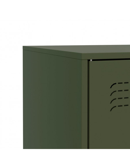 Credenza Verde Oliva 67x39x83 cm in Acciaio