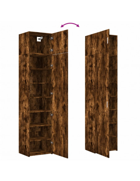 Mobile Sottile Rovere Fumo 50x42,5x225 cm in Truciolato