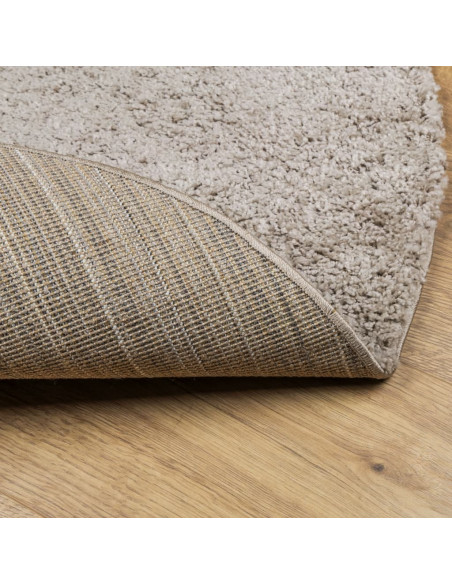Tappeto Shaggy PAMPLONA a Pelo Lungo Moderno Beige Ø 280 cm