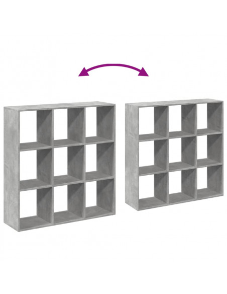 Libreria Divisorio Grigio Cemento 102x29x103,5 cm in Truciolato