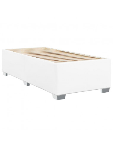 Giroletto a Molle con Materasso Bianco 100x200 cm in Similpelle