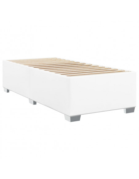 Giroletto a Molle con Materasso Bianco 100x200 cm in Similpelle