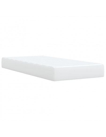 Giroletto a Molle con Materasso Bianco 100x200 cm in Similpelle