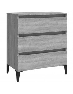 Credenza Grigio Sonoma 60x35x69 cm in Legno Multistrato 2
