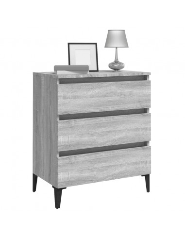 Credenza Grigio Sonoma 60x35x69 cm in Legno Multistrato