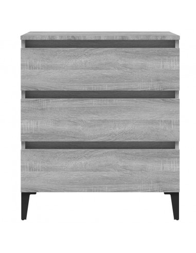 Credenza Grigio Sonoma 60x35x69 cm in Legno Multistrato