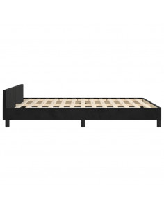 Giroletto con Testiera Nero 140x200 cm in Velluto 2