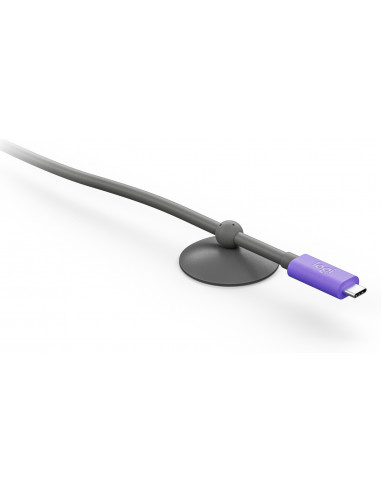 Logitech 952-000195 cavo USB USB 3.2 Gen 2 (3.1 Gen 2) 5 m USB C Grafite, Viola