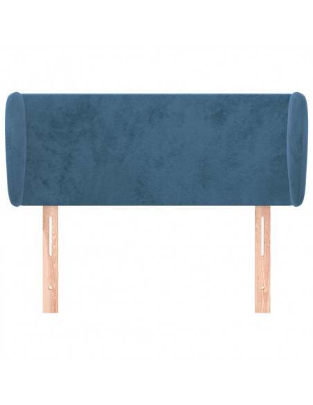 Testiera ad Orecchio Blu Scuro 83x23x78/88 cm in Velluto
